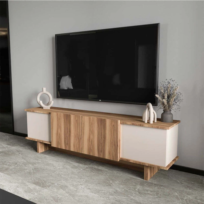 Έπιπλο Τηλεόρασης Diana 360ALE1704 180x33x50cm Beige-Walnut