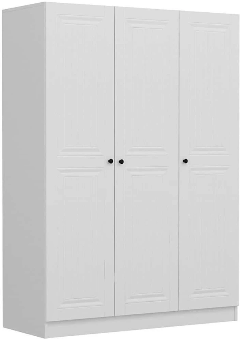 Ντουλάπα Τρίφυλλη Kale 506MNR2258 135x52x210cm White Τρίφυλλη