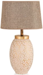 Φωτιστικό Επιτραπέζιο 687HMY2142 30x55cm E27 40W Cream-Gold Opviq