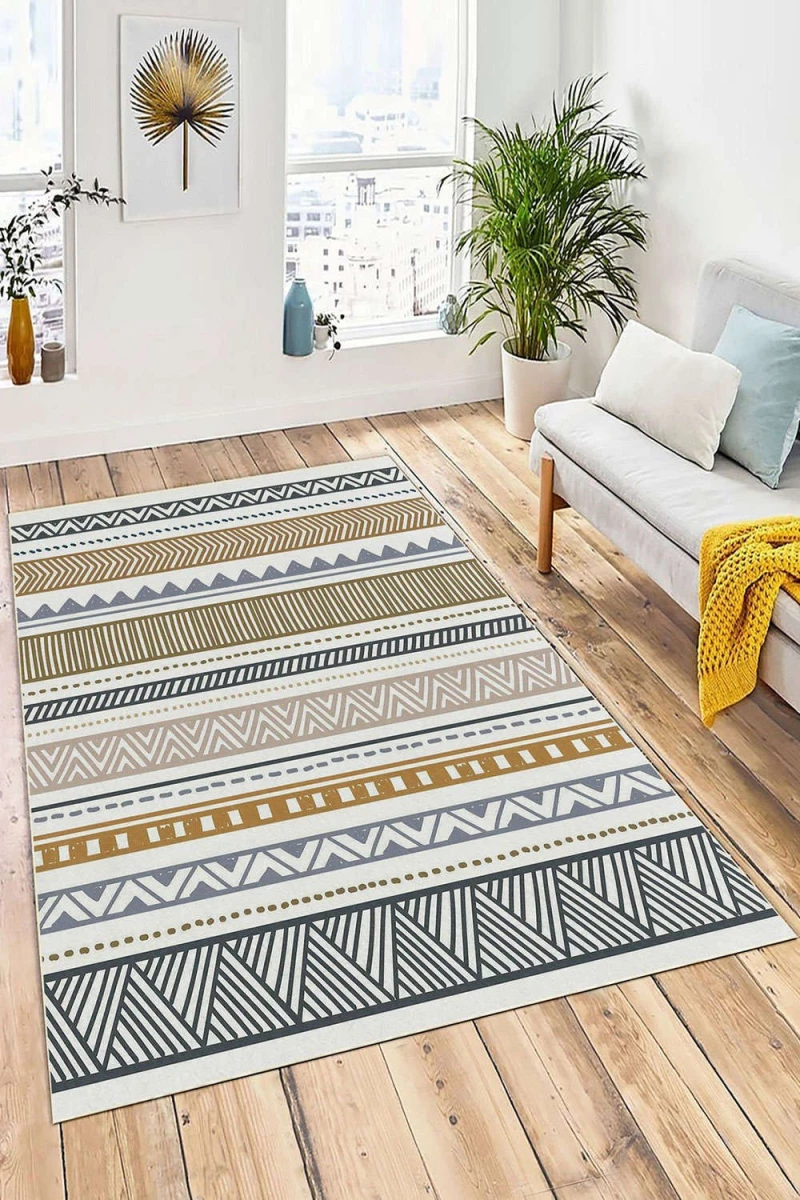 Χαλί W1079 213HFT1722 Grey-Yellow Conceptum Hypnose 100X150cm