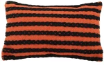 Διακοσμητικό Μαξιλάρι (Με Γέμιση) Ριγέ 88909 Orange-Black 50X30 Ύφασμα