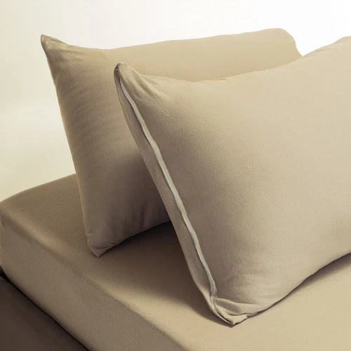 Κατωσέντονο Jersey Με Λάστιχο (Σετ 3τμχ) Beige Melinen King Size 180x235cm 100% Βαμβάκι