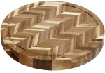Πλατώ Σερβιρίσματος Zig Zag XYX104 32x3,5cm Natural Espiel Ξύλο