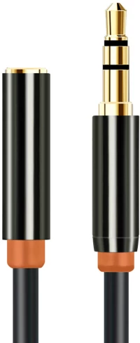 CABLETIME καλώδιο προέκτασης ήχου 3.5mm CT-AV311-P11FG, gold plated, 1m, μαύρο