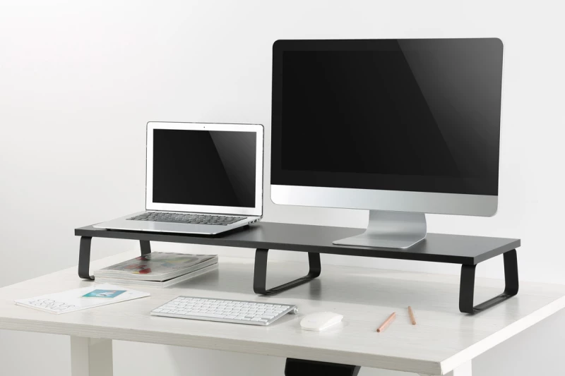 BRATECK επιτραπέζια βάση για 2x οθόνες/laptop STB-112, 13-32", έως 20kg, μαύρη