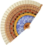 Βεντάλια Mandala 23εκ. ξύλινη