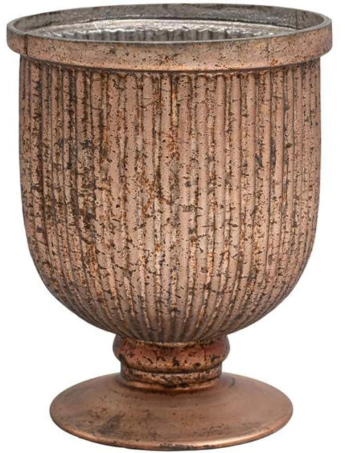 Βάζο 962-225-004 14x18cm Pink-Bronze Γυαλί