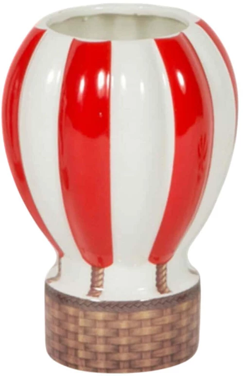 Ποτηροθήκη Airship 577046 8,5x8,5x12,4cm White-Red Marva Πορσελάνη