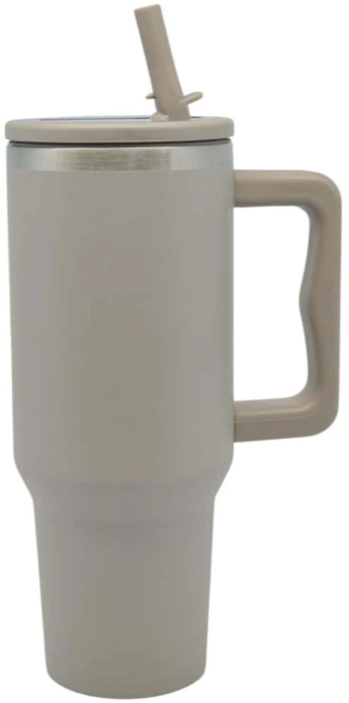 Ποτήρι - Θερμός Με Καλαμάκι 847495 9,8x26cm 1,2lt Taupe Ankor