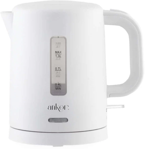 Βραστήρας 848010 1,0lt 1100W White Ankor Ατσάλι,Πολυπροπυλένιο