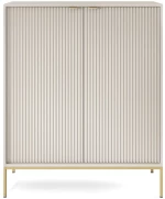 Μπουφές Nova 104x39x125cm White Kazmir-Gold Μελαμίνη,Μέταλλο