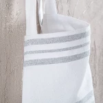 Ποδιά Ολόσωμη Athenian White-Light Grey Ρυθμός 60x85cm 100% Βαμβάκι