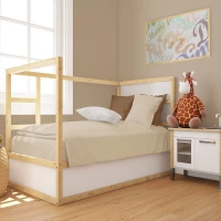 Παπλωματοθήκη Βρεφική Solid 502 Beige DimCol 120x160cm 100% Βαμβάκι