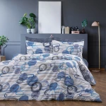 Μαξιλαροθήκη Διώνη 602 White-Blue DimCol 50Χ70 Βαμβάκι-Πολυέστερ