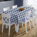 Καρέ Αλέκιαστο Checkered 468 Blue DimCol 90X90cm Βαμβάκι-Πολυέστερ