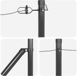 vidaXL Σετ Πόλων Φραγμάτων 13 pcs Γκρι Ø32mm 160 εκ Μέταλλο