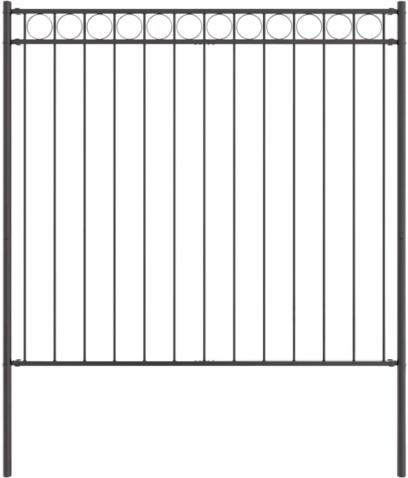 vidaXL Φράχτης Κήπου - Γκρι, 1.7 x 1.2 μ, Ατσάλι