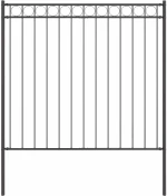 vidaXL Φράχτης Κήπου - Γκρι, 1.7 x 1.2 μ, Ατσάλι