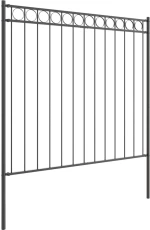 vidaXL Φράχτης Κήπου - Γκρι, 1.7 x 1.2 μ, Ατσάλι