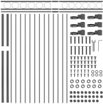 vidaXL Φράχτης Κήπου - Γκρι, 1.7 x 1.2 μ, Ατσάλι