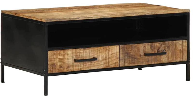 vidaXL Τραπεζάκι Καφέ 90x50x40 cm Μασίφ Ξύλο Ρουστίκ Μάνγκο
