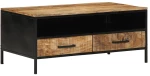 vidaXL Τραπεζάκι Καφέ 90x50x40 cm Μασίφ Ξύλο Ρουστίκ Μάνγκο
