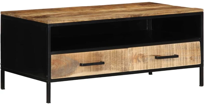 vidaXL Τραπεζάκι Καφέ 90x50x40 cm Μασίφ Ξύλο Ρουστίκ Μάνγκο
