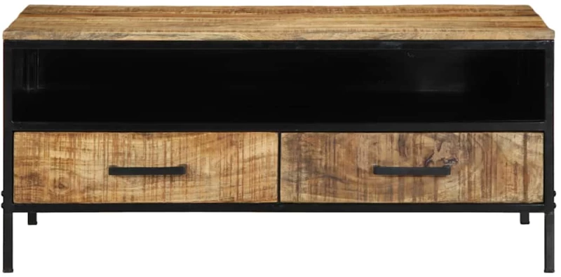 vidaXL Τραπεζάκι Καφέ 90x50x40 cm Μασίφ Ξύλο Ρουστίκ Μάνγκο