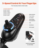 VEVOR Electric Wheelchair 136kg Capacity Foldable Lightweight All Terrain 21km