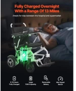VEVOR Electric Wheelchair 136kg Capacity Foldable Lightweight All Terrain 21km