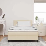 vidaXL Κρεβάτι με Σπαστό Στρώμα Μπεζ 120x190 εκ. Υφασμα