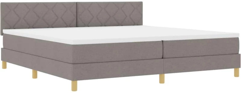 vidaXL Κρεβάτι Box Spring με Στρώμα & LED Ταπέτο 200x200 εκ Υφάσματος