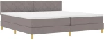 vidaXL Κρεβάτι Box Spring με Στρώμα & LED Ταπέτο 200x200 εκ Υφάσματος