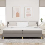 vidaXL Κρεβάτι Box Spring με Στρώμα & LED Ταπέτο 200x200 εκ Υφάσματος
