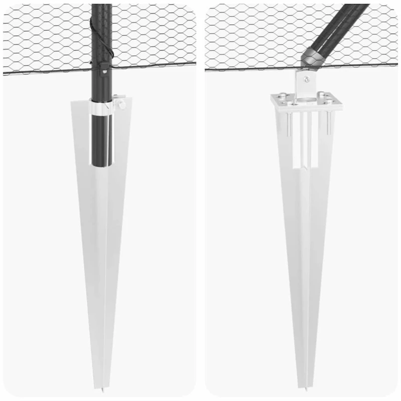 vidaXL Γκρι Δίγωνο 1.2x50 μ Χάλυβας