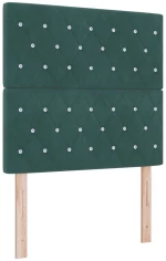 Κρεβάτι Box Spring με Στρώμα vidaXL Σκούρο Πράσινο 90x200 εκ. Βελούδο