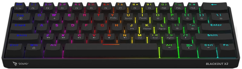 Πληκτρολόγιο Savio BLACKOUT X2 PEACH Μαύρο Qwerty US