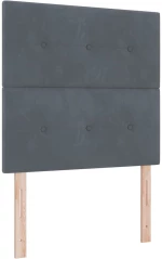 Κρεβάτι Box Spring vidaXL με Στρώμα & LED Σκούρο Γκρι 90x190 εκ. Βελούδο