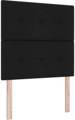 vidaXL Κρεβάτι με ελατήρια και στρώμα & LED – Μαύρο, 90 x 190 εκ.