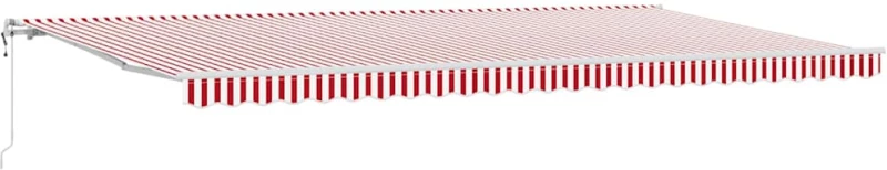 vidaXL Ανασυρόμενη τέντα Κόκκινο και λευκό 600 x 300 εκ