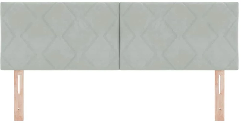 vidaXL LED Κεφαλάρι Διαμαντιών Ανοιχτό Γκρι 144 εκ