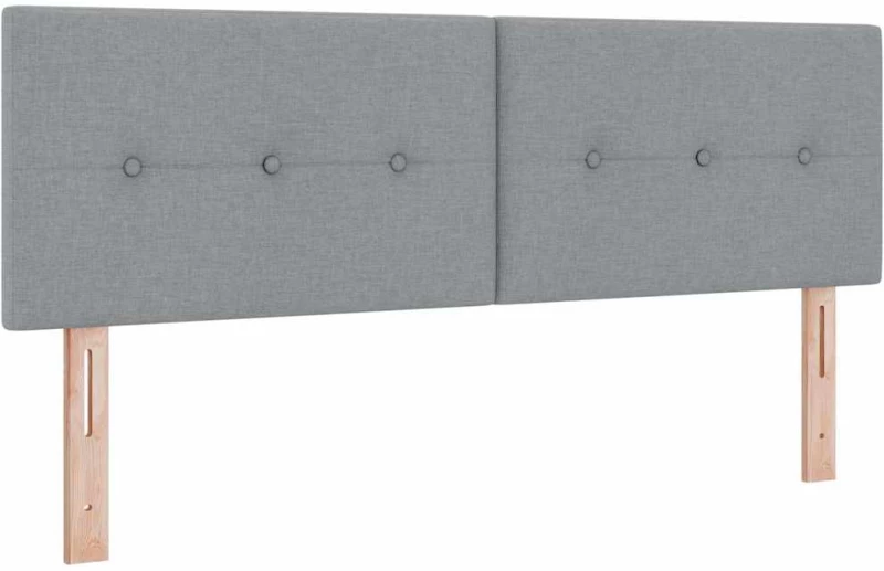 Κρεβάτι Box Spring με Στρώμα vidaXL Γκρι Ανοιχτό 140x190 εκ Υφασμάτινο