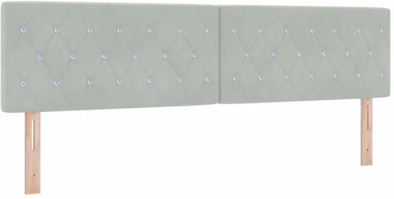 Κρεβάτι Box Spring με Στρώμα vidaXL Γκρι ανοιχτό 180x200 εκ. Βελούδο