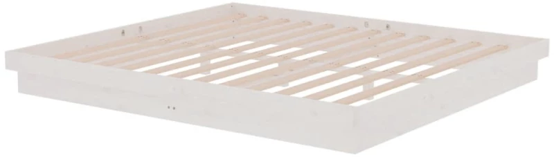 vidaXL Πλαίσιο Κρεβατιού Λευκό 180 x 200 εκ. Μασίφ Ξύλο Super King