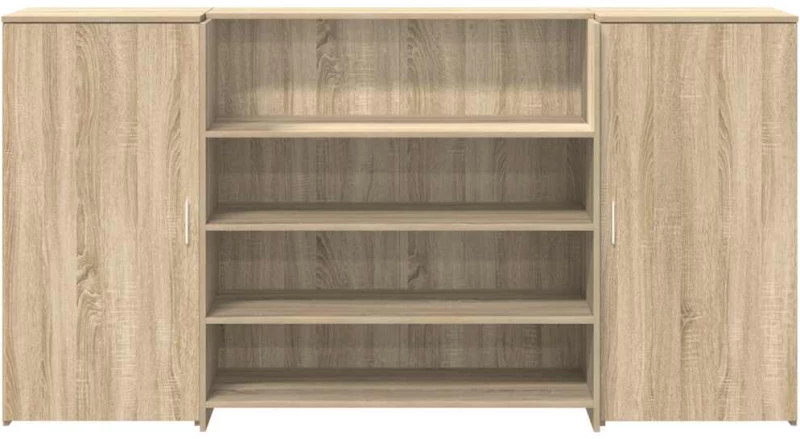 vidaXL Γραφείο υποδοχής Sonoma Δρυς 200x50x103,5εκ. Επεξεργασμένο Ξύλο