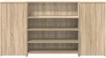 vidaXL Γραφείο υποδοχής Sonoma Δρυς 200x50x103,5εκ. Επεξεργασμένο Ξύλο