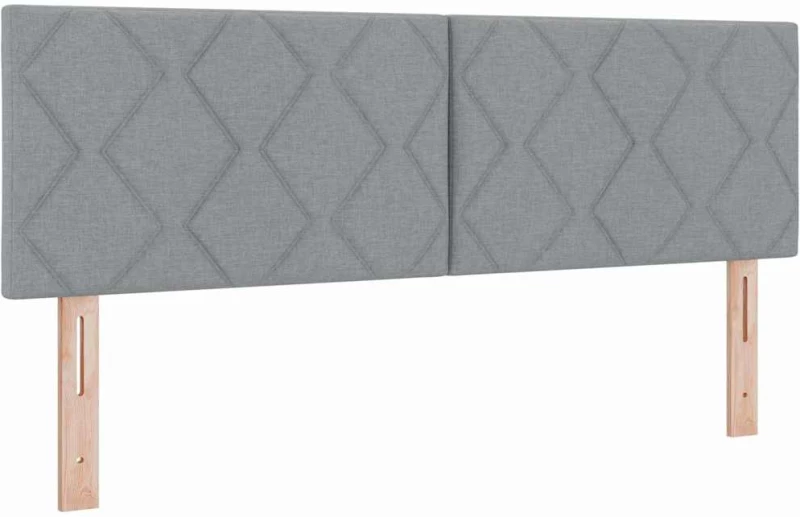 vidaXL Κρεβάτι Box Spring με Στρώμα - Ανοιχτό Γκρι, 160x200 εκ. Υφασμάτινο