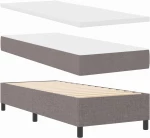 vidaXL Κρεβάτι με ελατήριο και στρώμα Ταπέ 80x200 εκ, ύφασμα