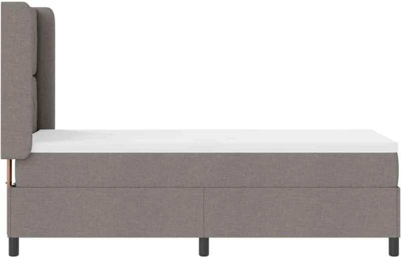 vidaXL Κρεβάτι με ελατήριο και στρώμα Ταπέ 80x200 εκ, ύφασμα