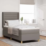 vidaXL Κρεβάτι Box Spring με Στρώμα Ταμπά 90x190 εκ. Υφάσματος
